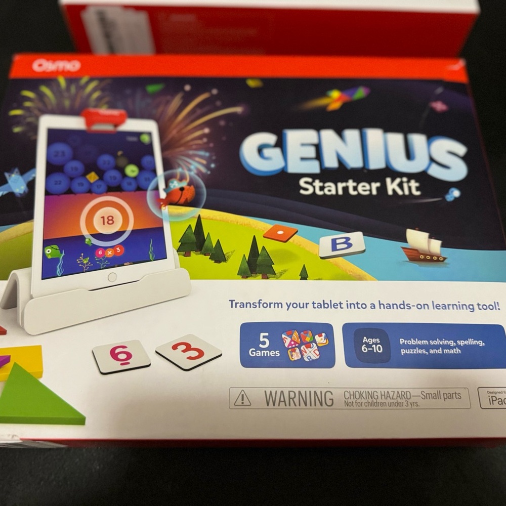 Osmo Genius Starter Kit for iPad & iPhone-5 Educational Games/Used/Damaged box
